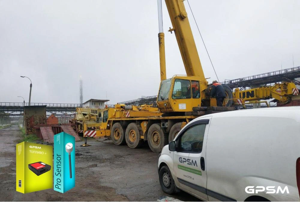 GPS моніторинг і витрата палива для автокранів FAUN RTF 60-4
