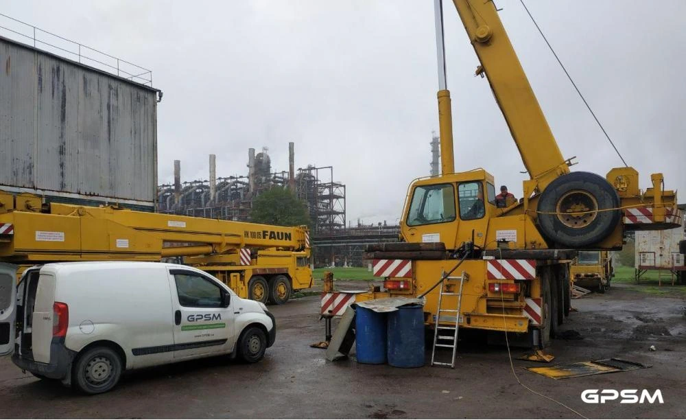 GPS моніторинг і витрата палива для автокранів FAUN RTF 60-4