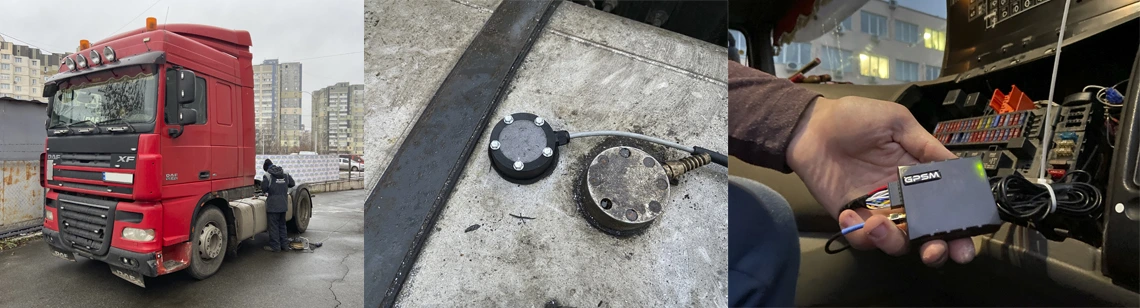 Система GPS с датчиком уровня топлива на DAF