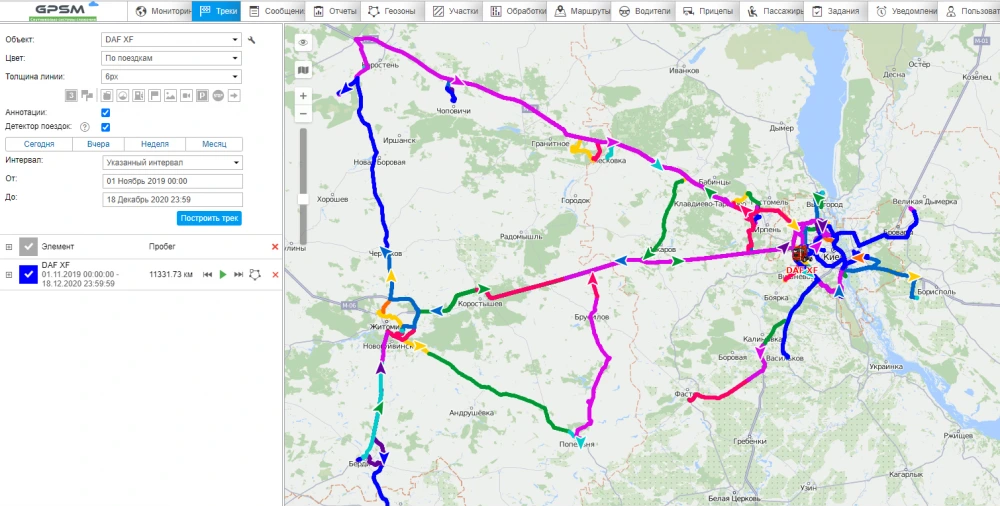 Система GPS с датчиком уровня топлива на DAF изображение 8