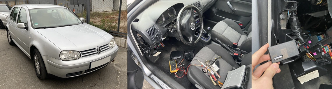Установка GPS трекера на автомобіль VW Golf