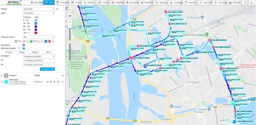 Система GPS контроля расхода топлива на грузовой