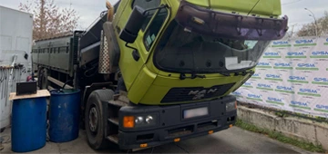 GPS система контролю палива на кран маніпулятор MAN