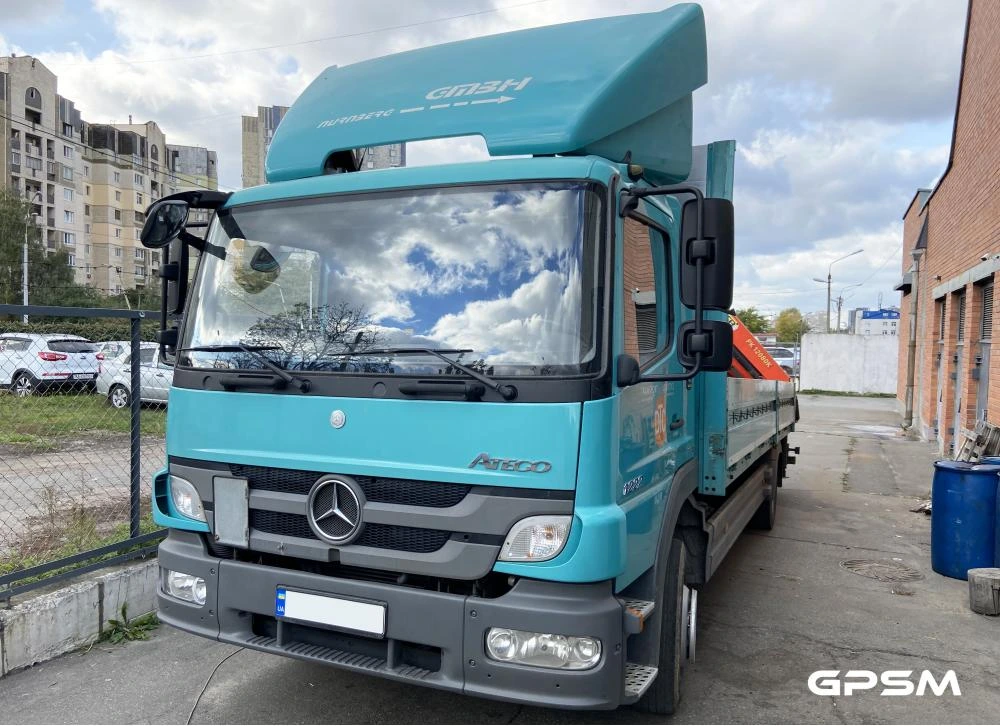 Установка GPS мониторинга + ДУТ на кран манипулятор