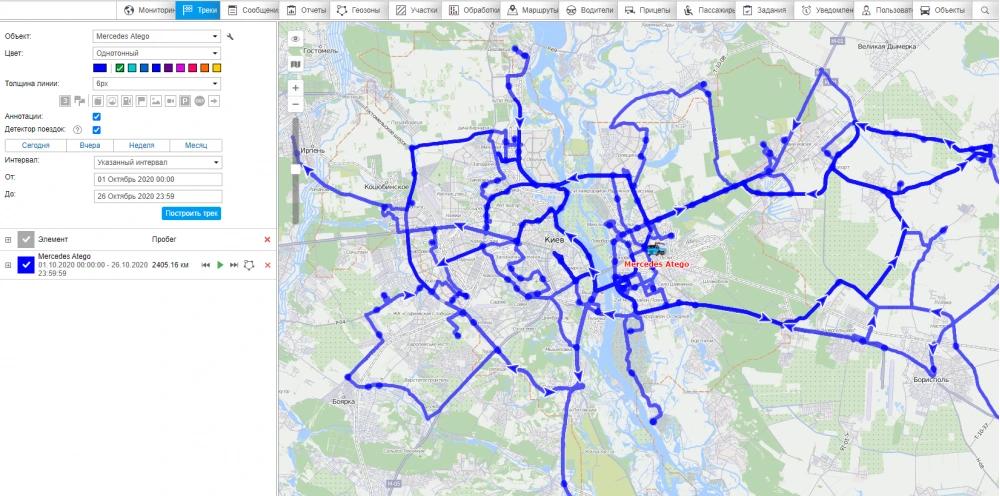 Установка GPS мониторинга + ДУТ на кран манипулятор