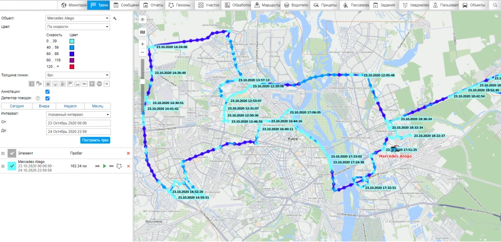 Установка GPS мониторинга + ДУТ на кран манипулятор