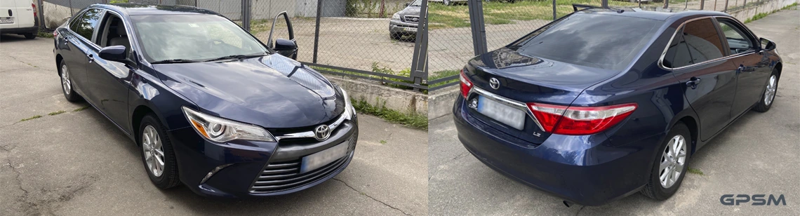 Installation of GPS tracker GPSM U9 with engine blocking on Toyota Camry 55