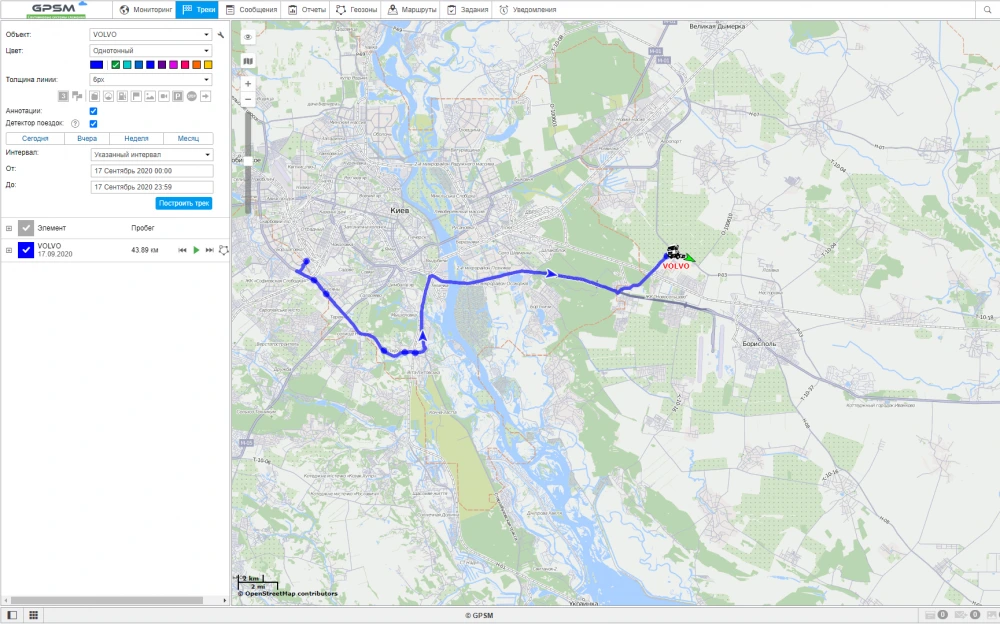 GPS система контролю витрат палива на Volvo FH 500