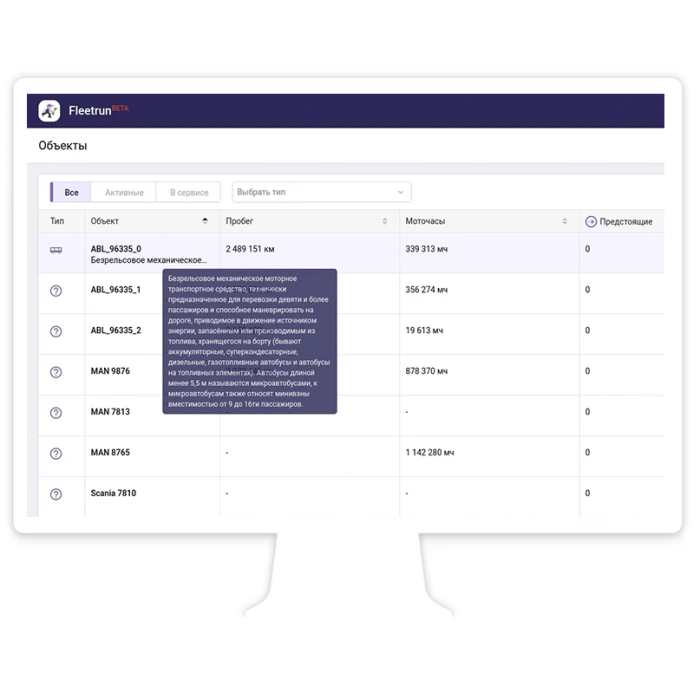 Контроль прохождения ТО