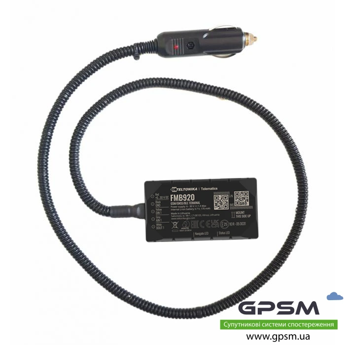 FMB920 with connection to the cigarette lighter